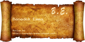 Benedek Emma névjegykártya